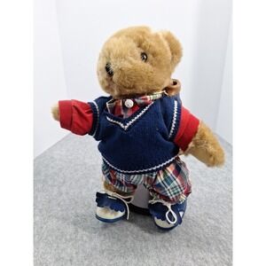 Golfer Bear Blue Sweater Saddle Shoes Plush 13" Lovey With Golf Bag W/O Stand